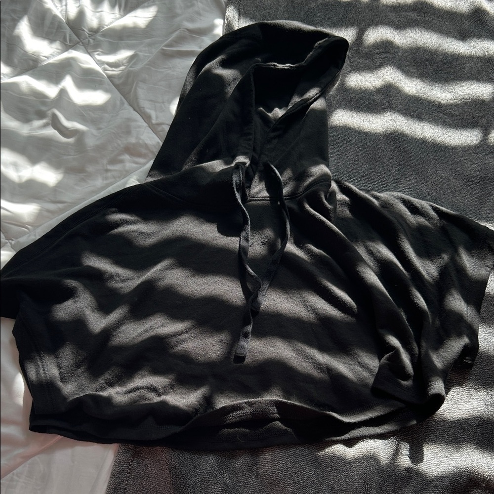 Mono B Black Crop Top Hoodie